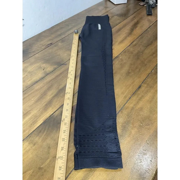 GYMSHARK Energy Seamless Leggings Womens Size Small Black High Rise - Picture 11 of 11